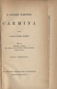 Carmina, vol 1